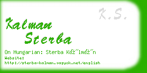 kalman sterba business card